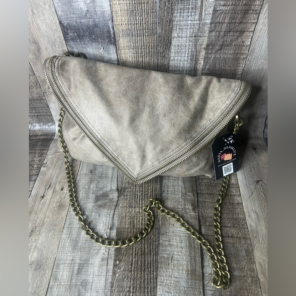 Matt Natt Crossbody Purse Zipper Design Bag Chain Strap Tote Bag - Picture 2 of 16